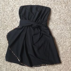 Black strapless dress